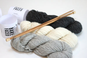 Created by Jo Storie, a British knitwear designer BareFaced is at the perfect blend of soft Bluefaced Leicester Wool with luxurious Baby Alpaca. British BareFaced Yarn is exclusively available at JoStorieKnits.com  British Born, British Raised and British Spun