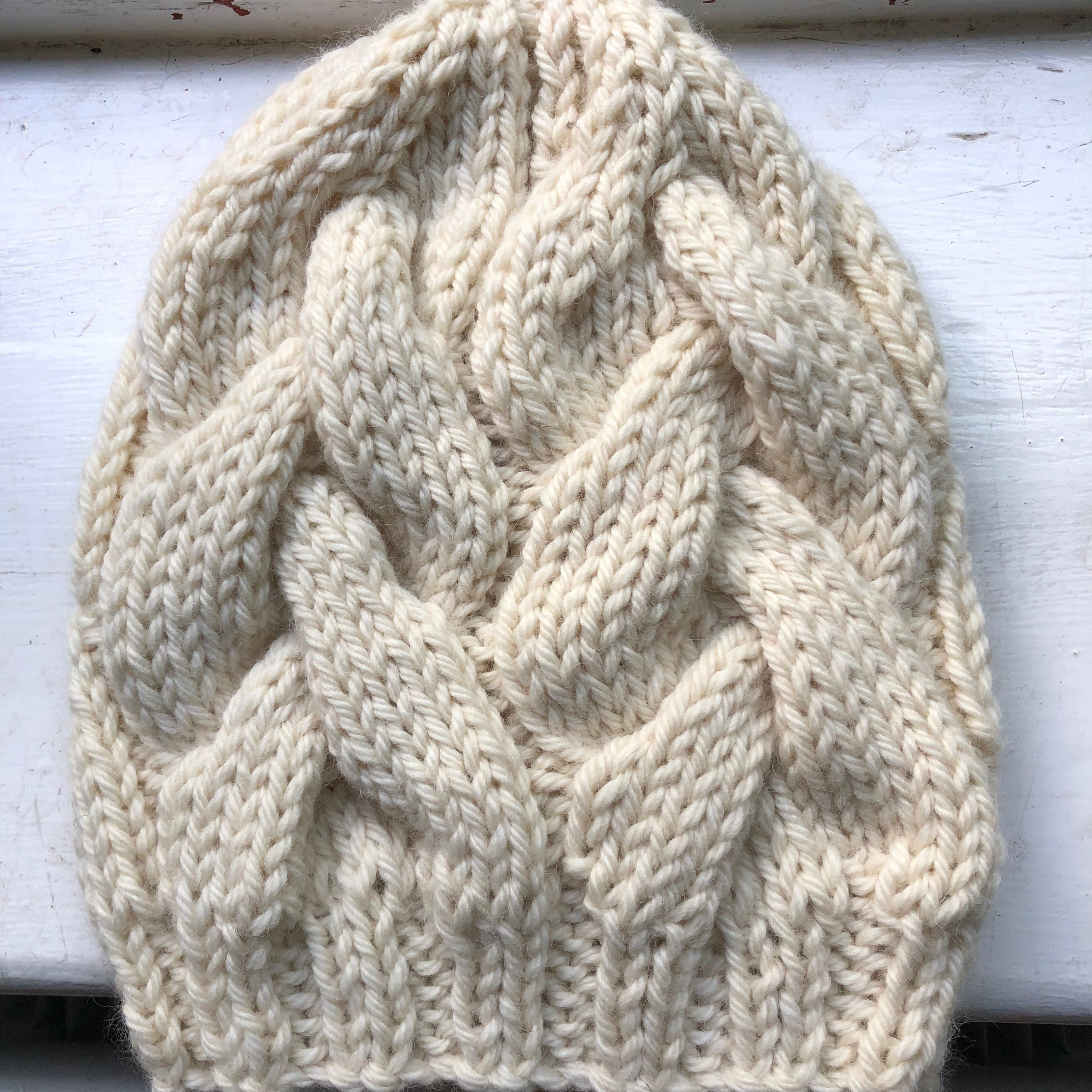 Cable Knit Hat Knitting Pattern